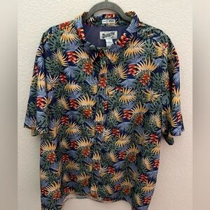 Duluth Trading Company 3XL Tropical Floral Hawaiian Shirt Men’s Untucked Fit